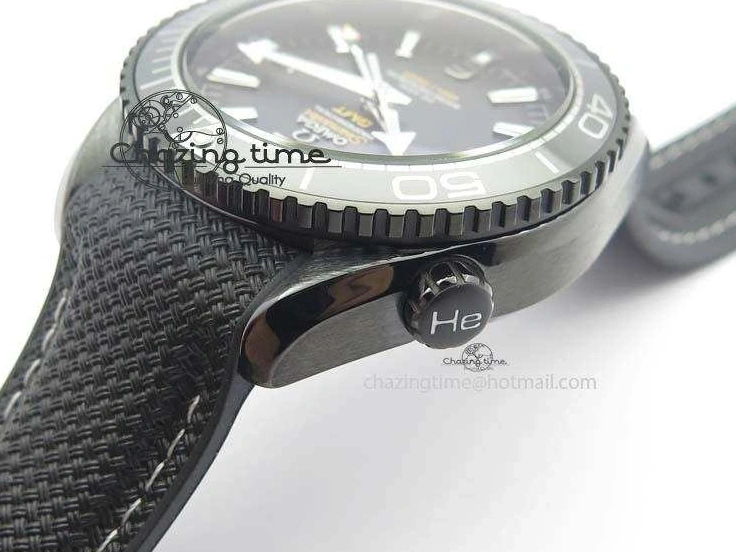 0407 Planet Ocean 45mm Real Ceramic BP-Maker Best Edition Black Dial On Nylon Rubber Strap A TopPick 8185
